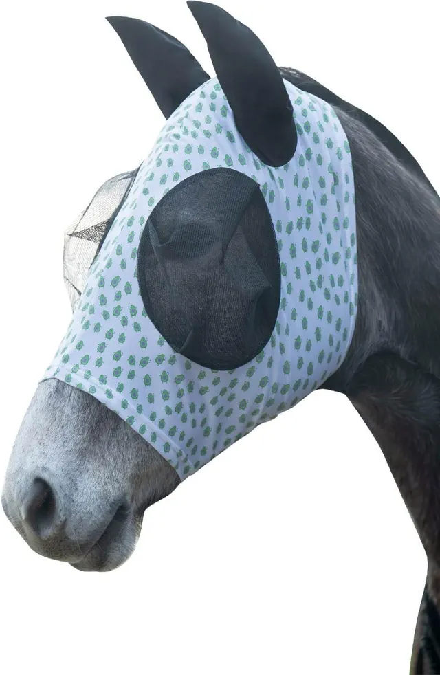 hkm-avocado-fliegenschutzmaske-wei-lila-f-r-warmblut image 1