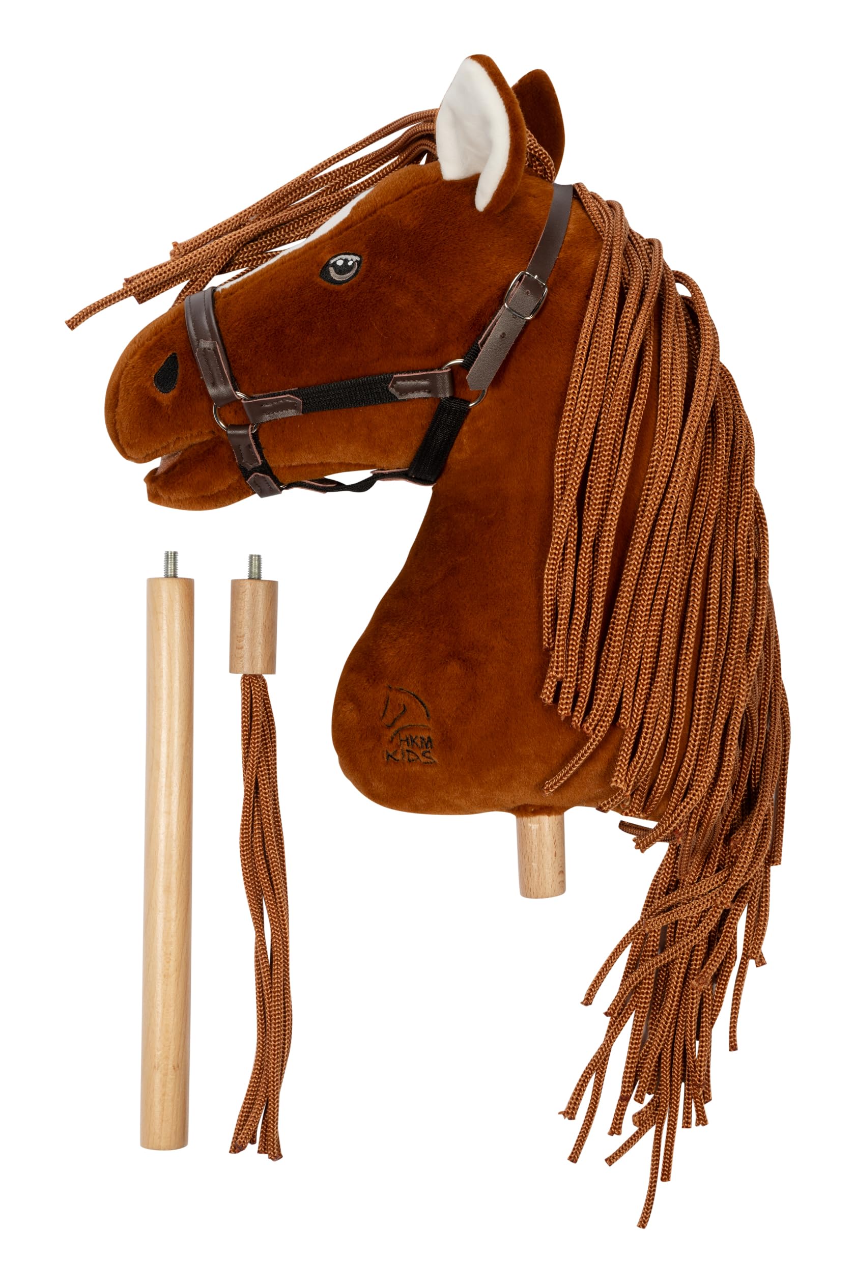 hkm-hobby-horse-premium-dunkelfuchs-mit-halfter-steckenpferd image 4
