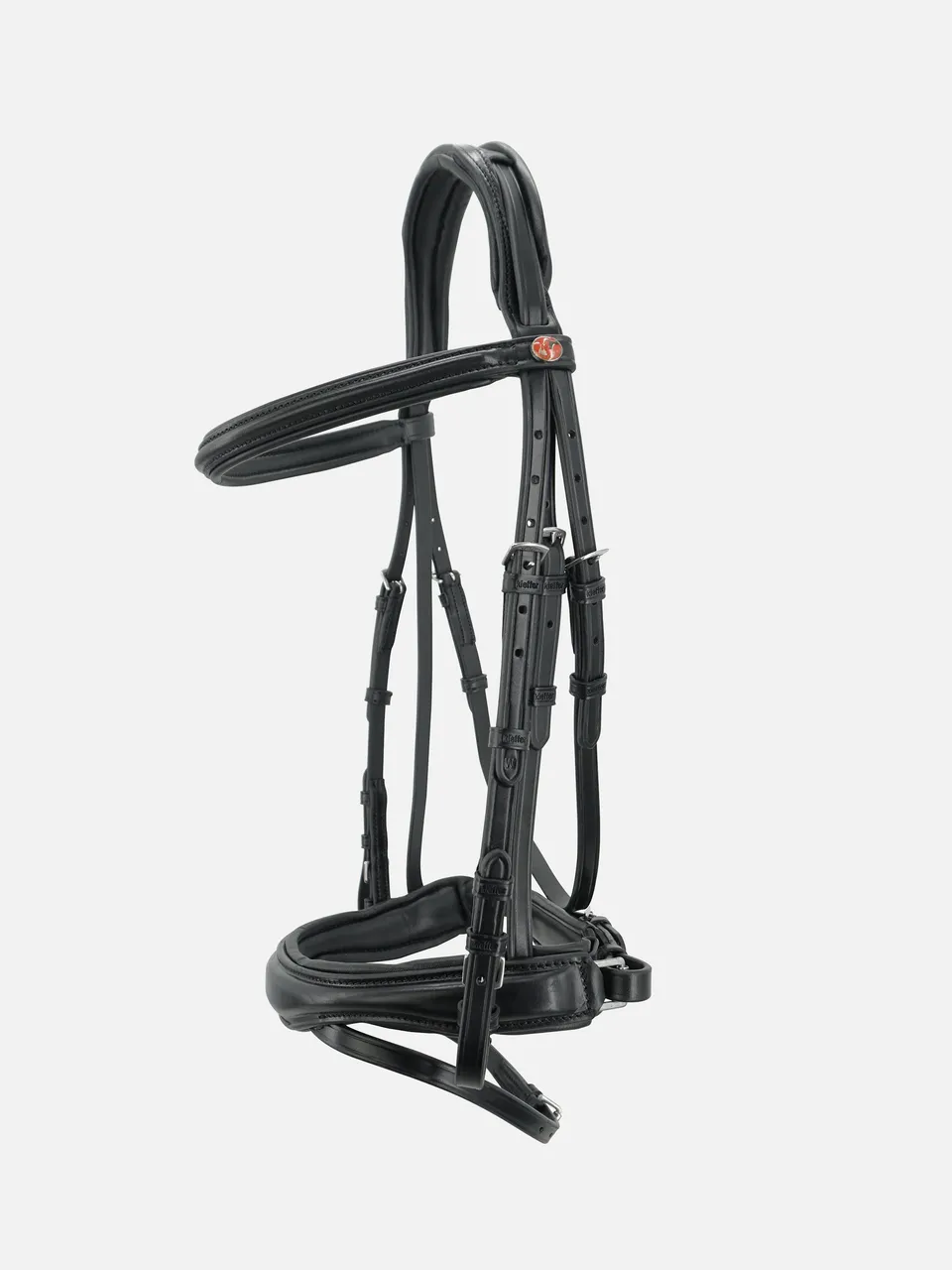 kieffer-trense-perseus-schwedisch-ledertrense-mit-comfort-kopfst-ck-und-gurtz-ge image 1