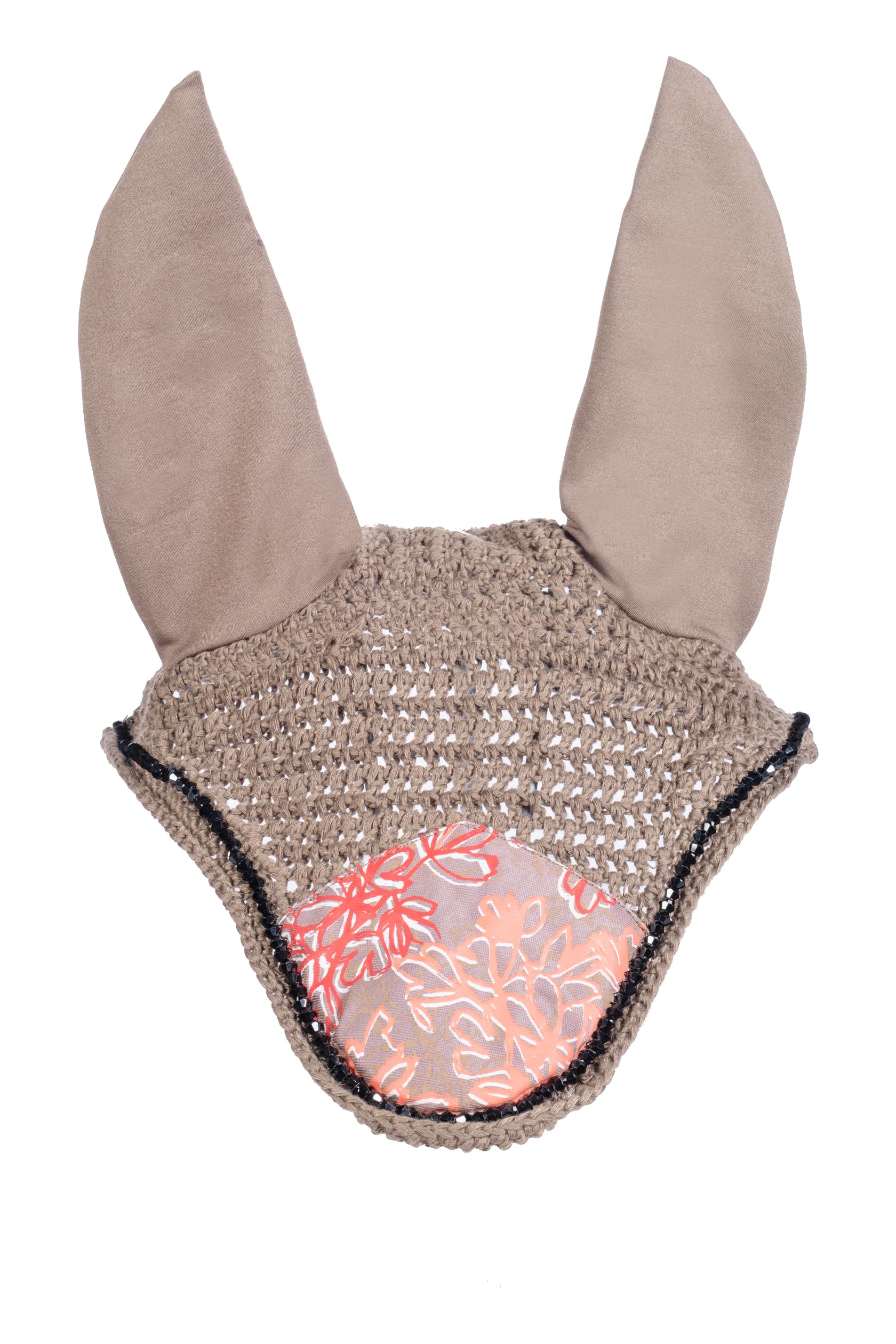 hkm-savona-style-fliegenhaube-taupe-vollblut image 2