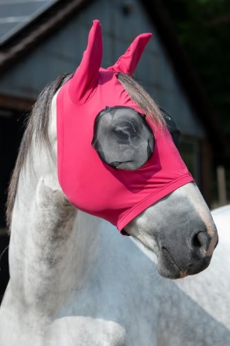 hkm-elastic-pferde-fliegenschutzmaske-mit-uv-schutz-lsf-30-magenta image 4