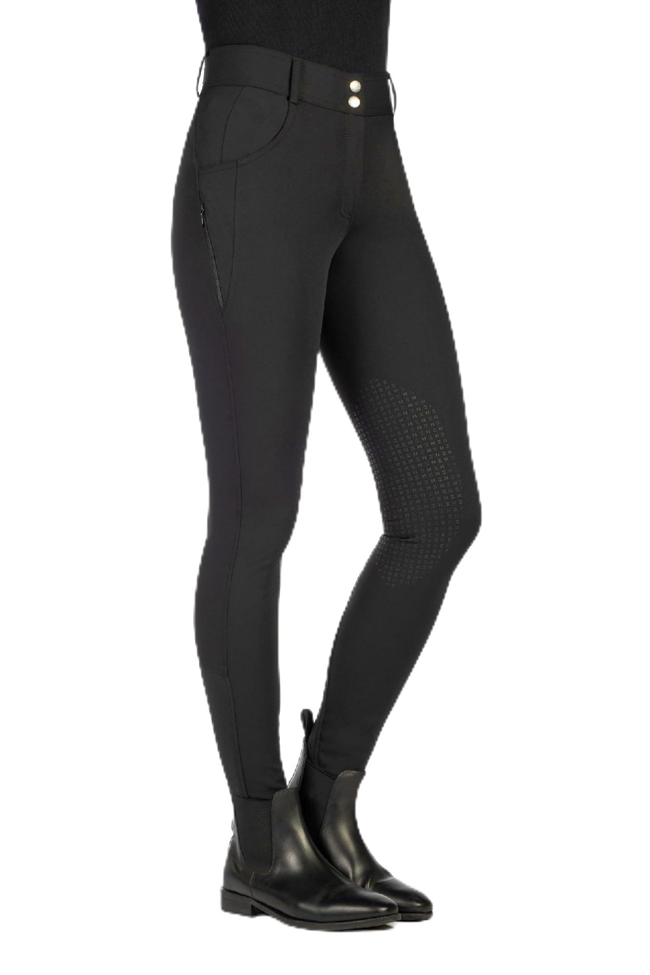hkm-ari-mid-rise-damen-reithose-mit-silikon-kniebesatz image 2