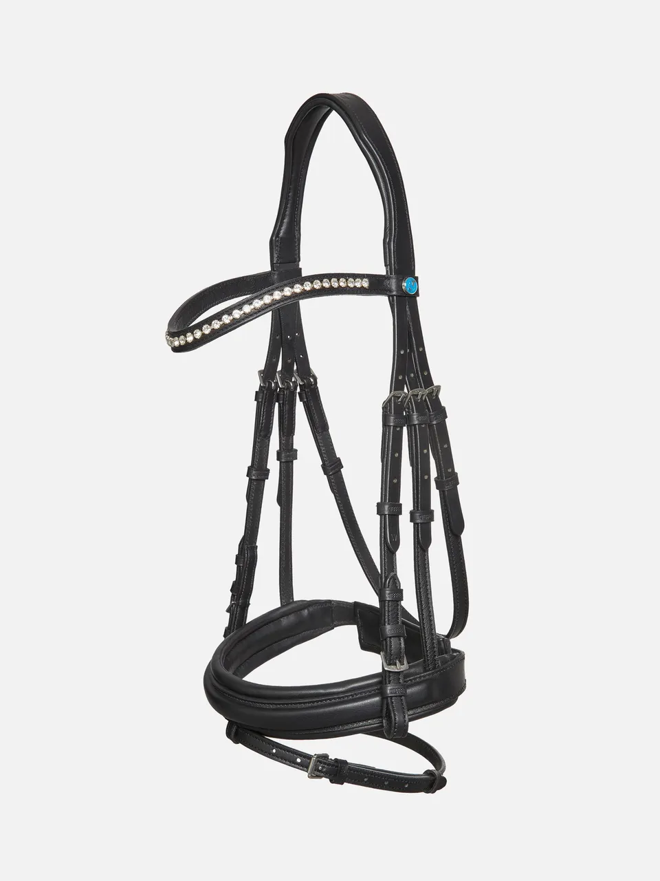 kieffer-essentials-lara-trense-mit-wei-en-kristallen-inkl-gurtz-gel image 1