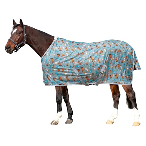hkm-butterfly-fliegendecke-hellgrau-145-cm image 7