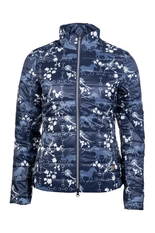 hkm-bloomsbury-damen-steppjacke-mit-pferde-print image 1