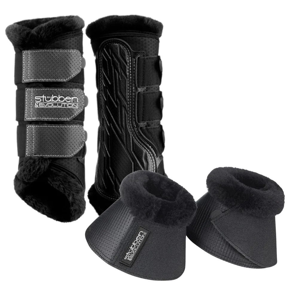 st-bben-airflow-trainingsgamaschen-fleece-gravity-hufglocken-set image 1