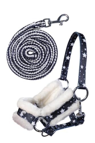 hkm-hobby-horse-halfterset-stars-navy-spielzeughalfter-mit-strick image 5