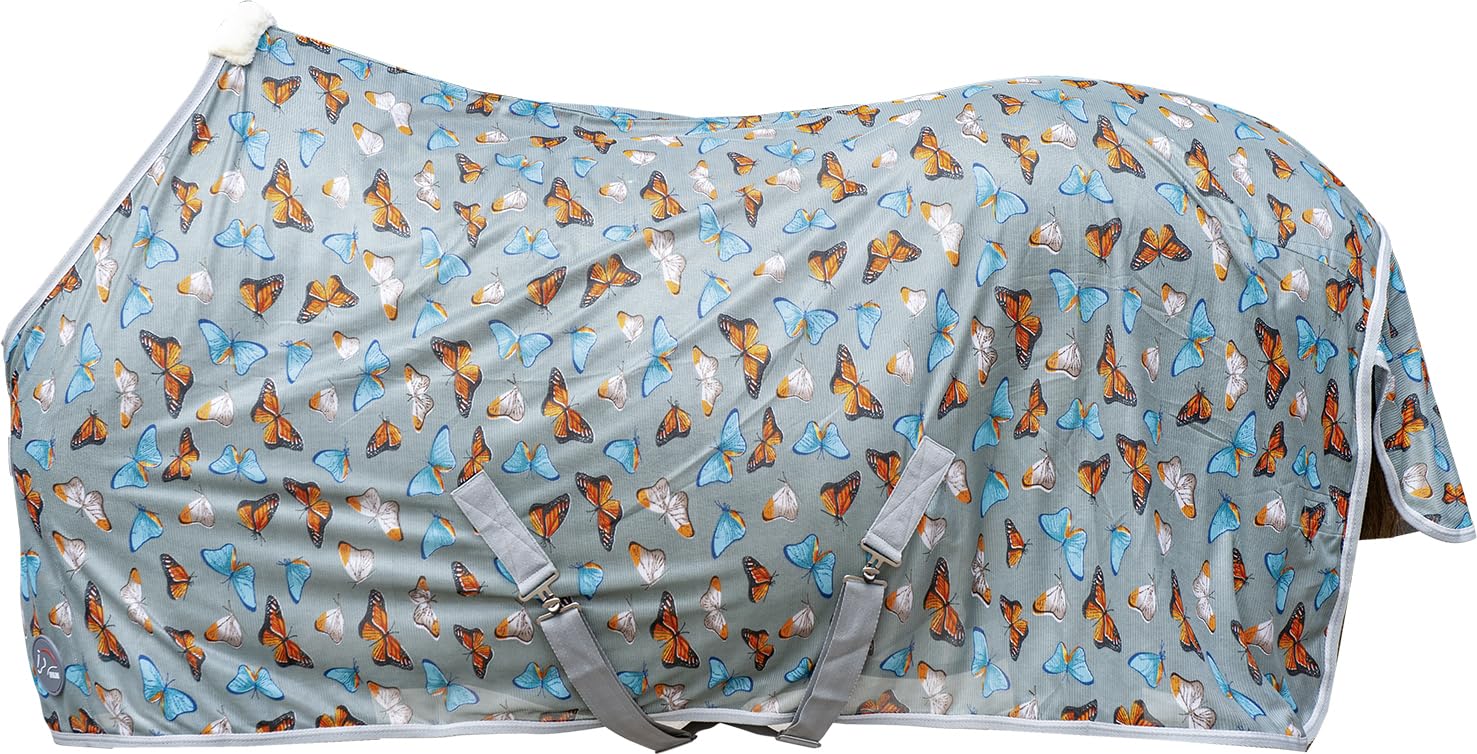 hkm-butterfly-fliegendecke-hellgrau-145-cm image 5
