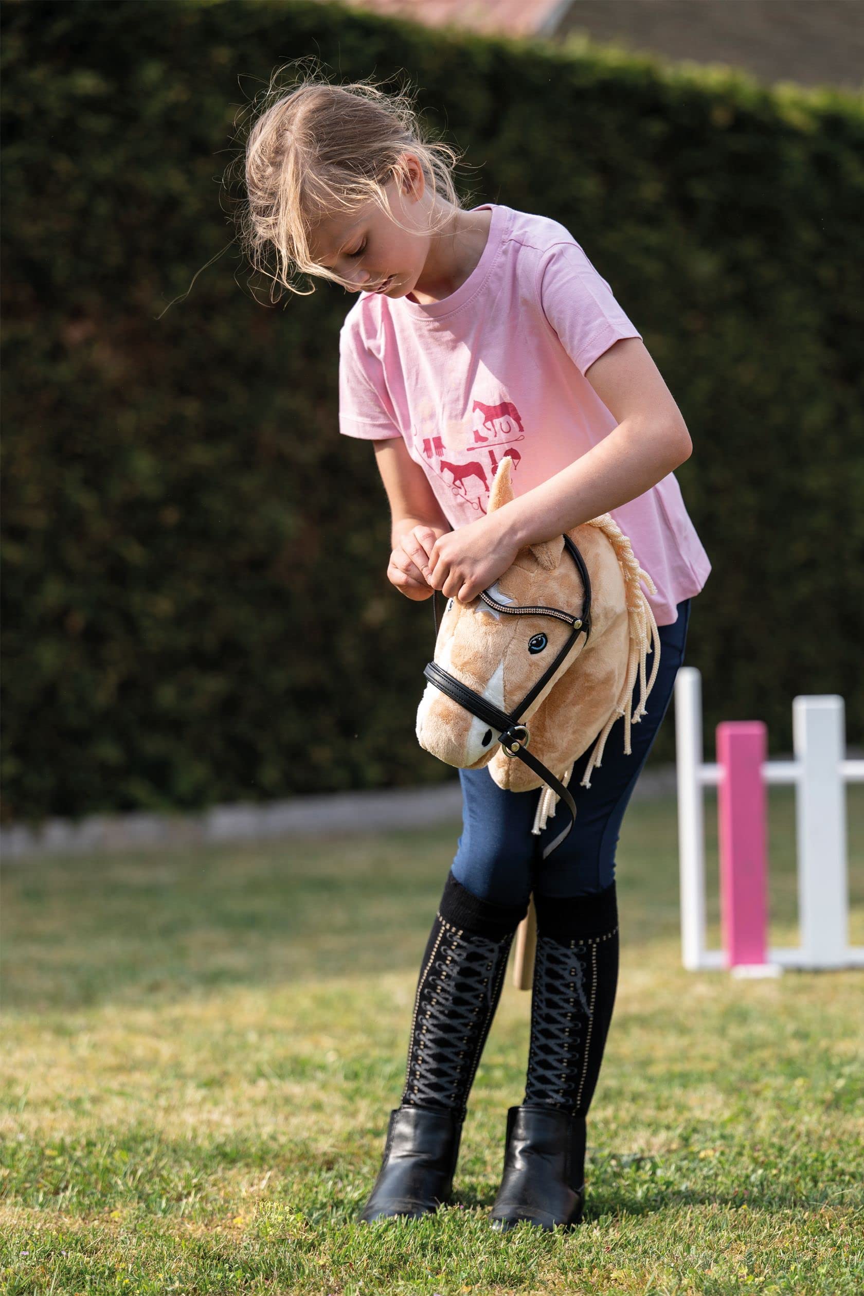 hkm-hobby-horsing-stirnband-rosa-silber image 2