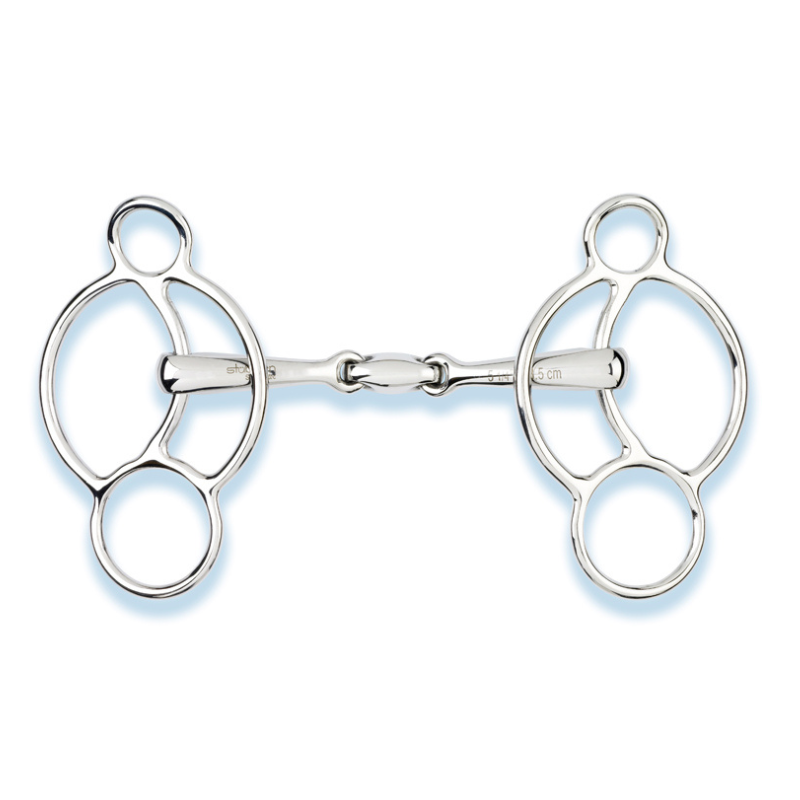 st-bben-2281-easy-control-3-ring-aufziehtrense-doppelt-gebrochen image 1