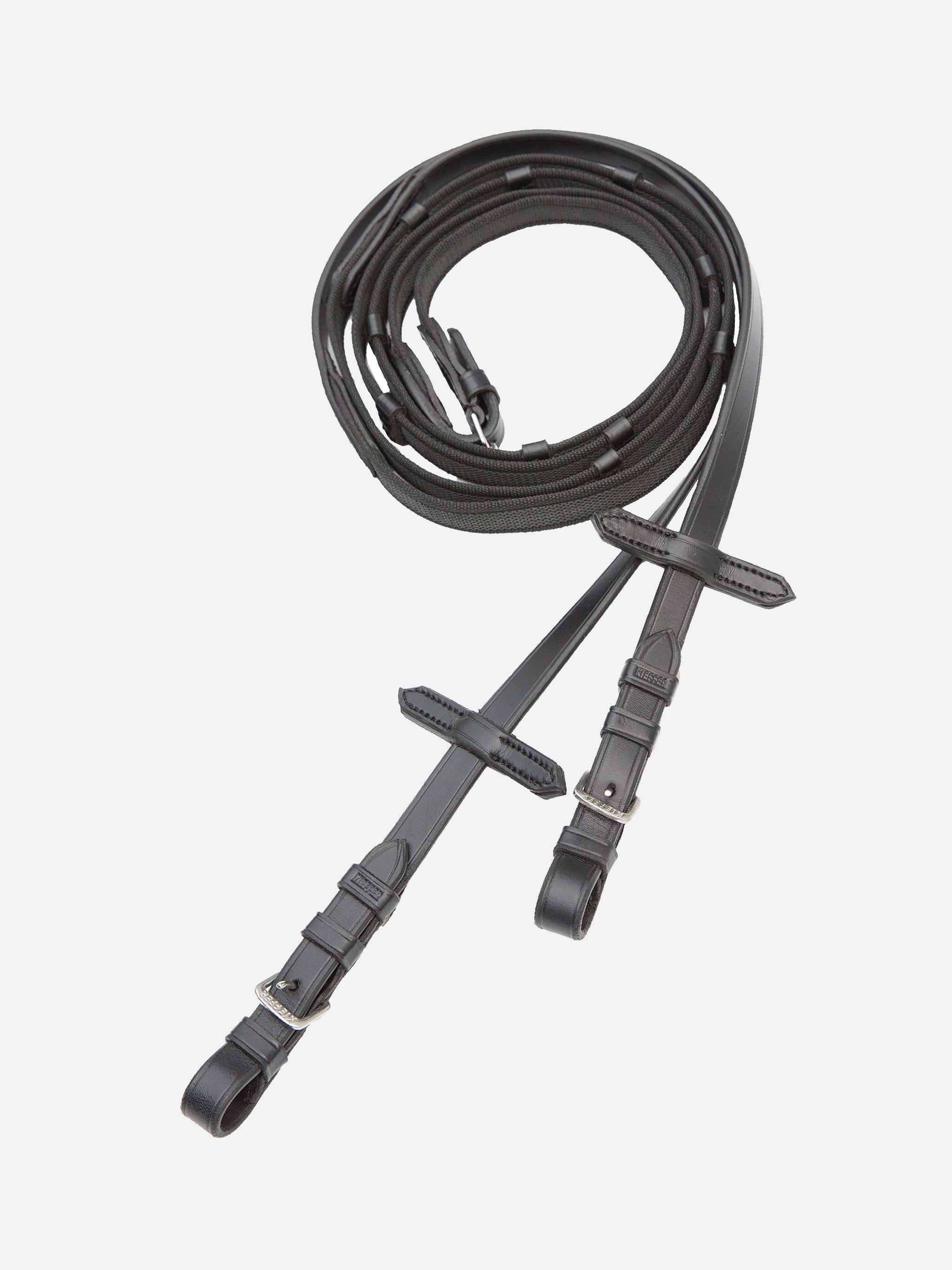 kieffer-gurtz-gel-gummidurchwoben-warmblut-schwarz-chrom image 1