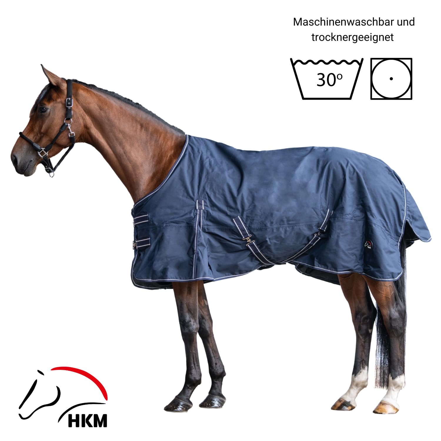 hkm-6500-paddockdecke-135-cm-mit-halsteil-wasserdicht image 6