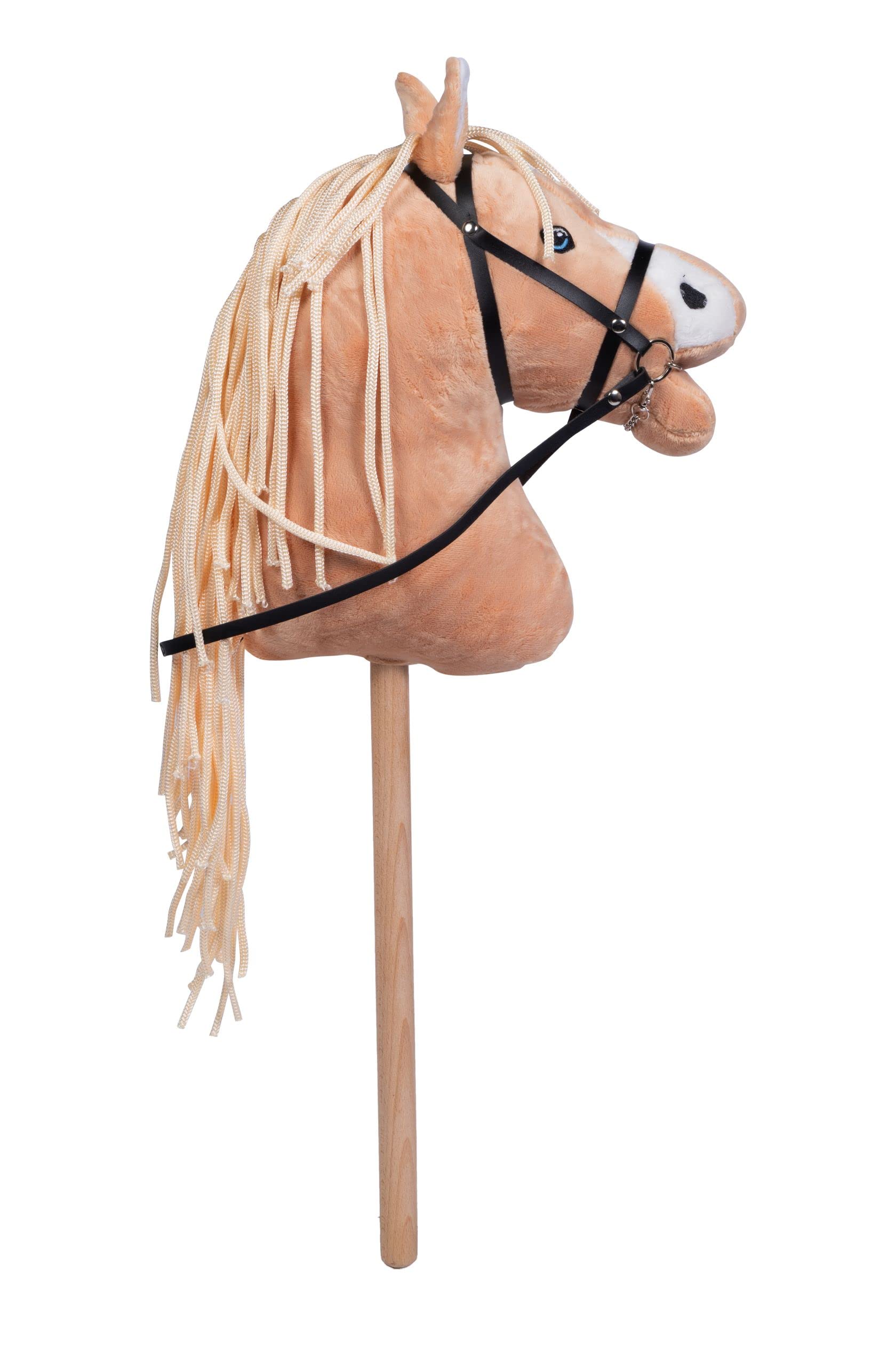 hkm-hobby-horse-sunny-steckenpferd-hellbraun-mit-trense image 2