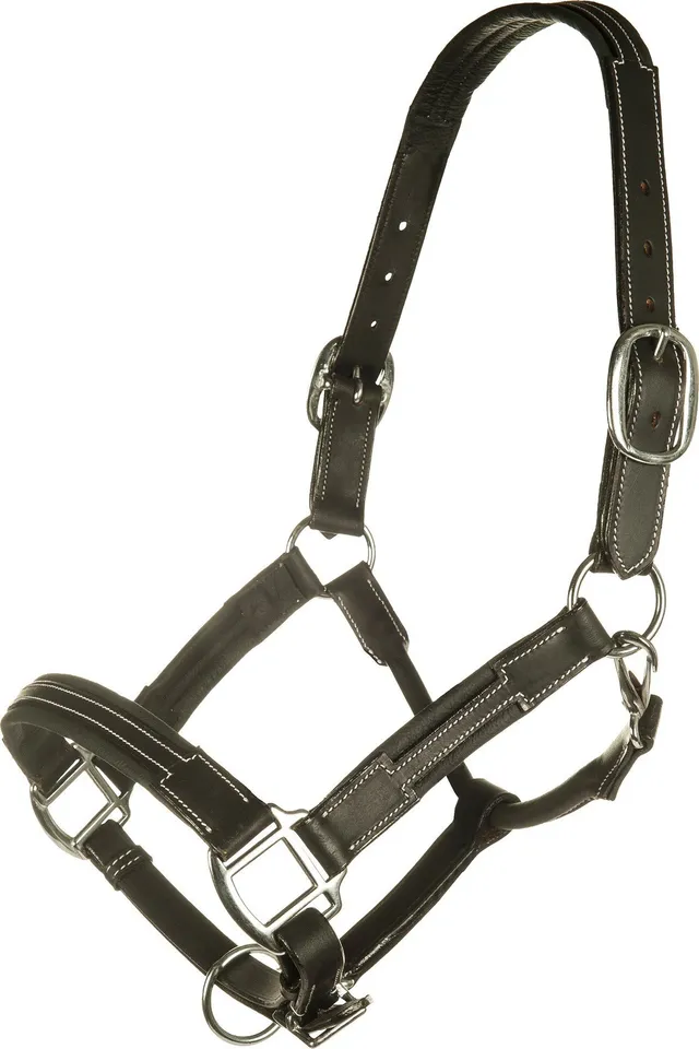 hkm-soft-lederhalfter-verstellbar-mit-weicher-polsterung image 1