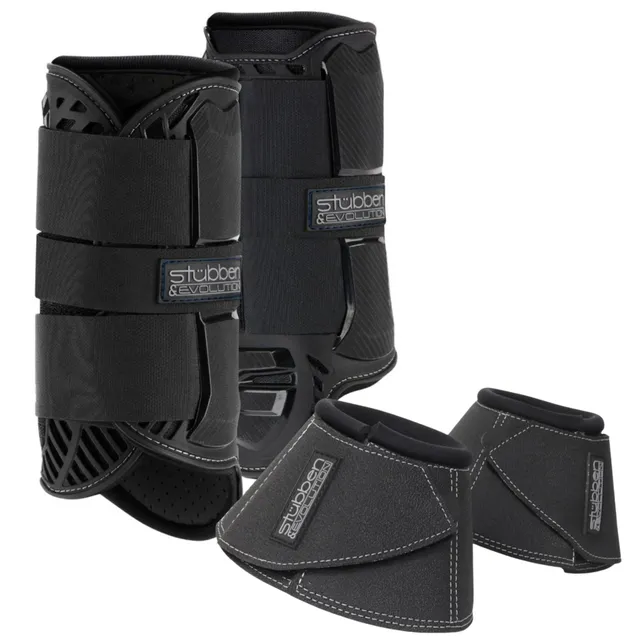 st-bben-set-hybrid-xc-gamaschen-vorderbeine-gravity-hufglocken-springen image 1