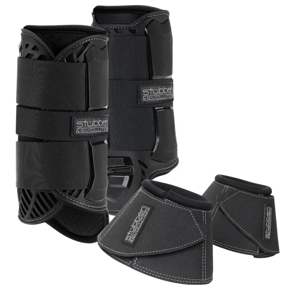 st-bben-set-hybrid-xc-gamaschen-vorderbeine-gravity-hufglocken-springen image 1