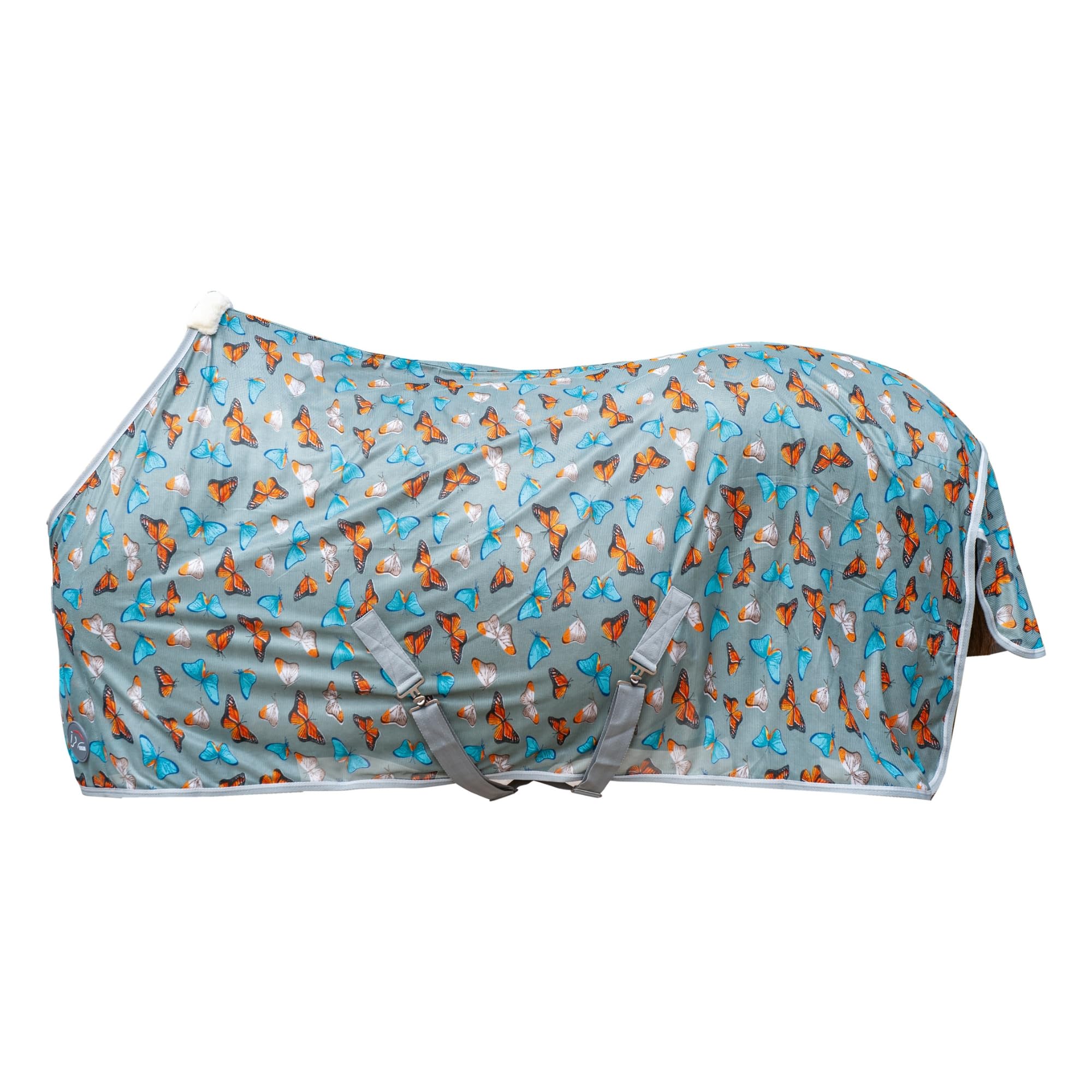 hkm-butterfly-fliegendecke-hellgrau-145-cm image 1