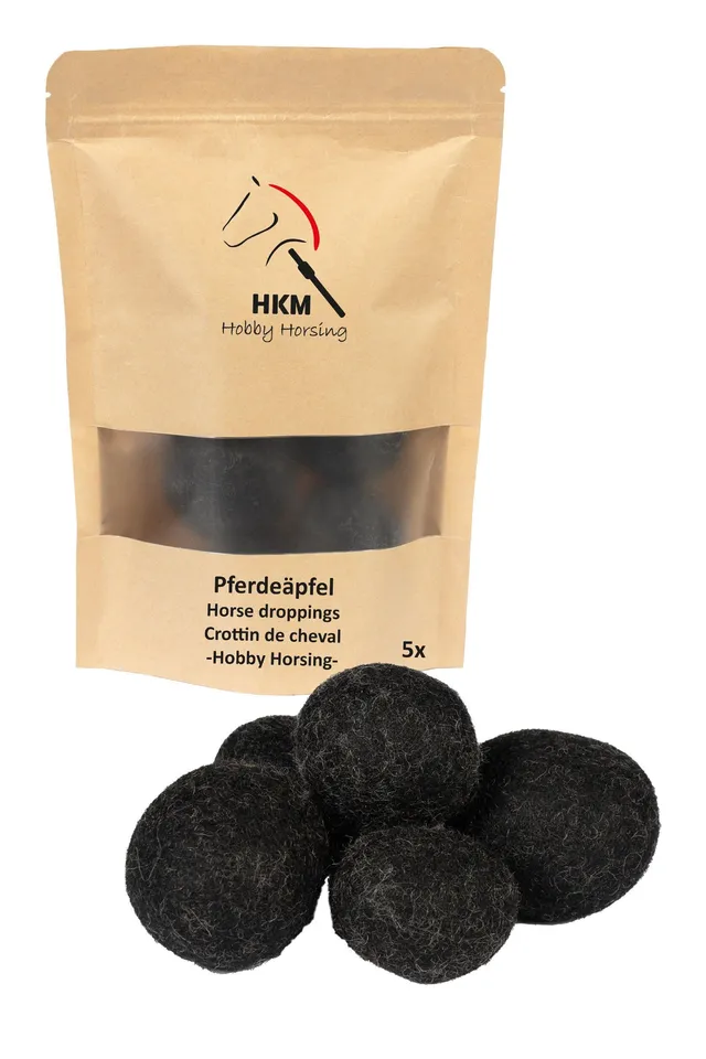 hkm-hobby-horsing-pferde-pfel-schwarz-one-size image 1