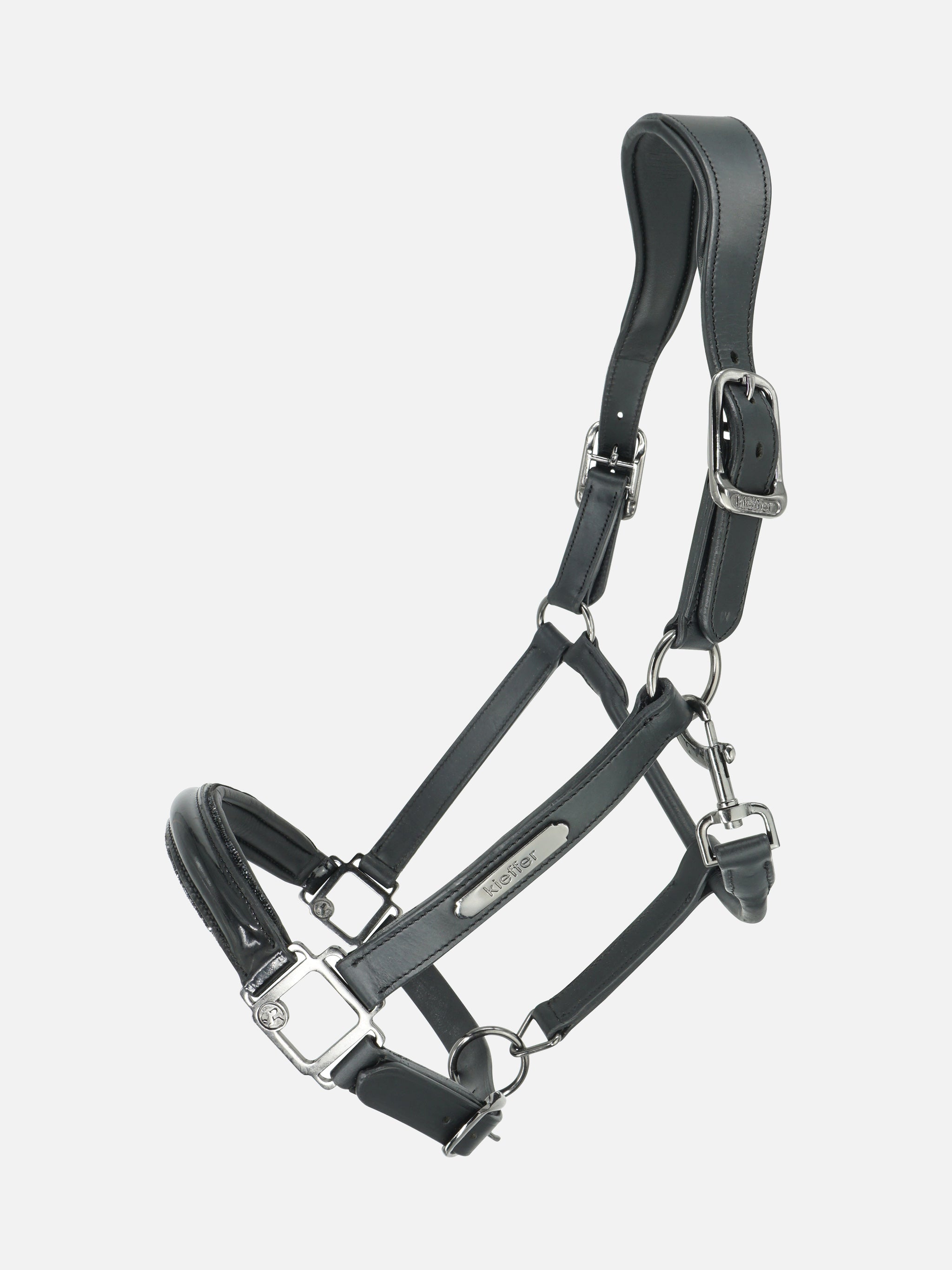 kieffer-onyxa-leder-stallhalfter-anatomisch-mit-kristall-pferdehalfter image 1