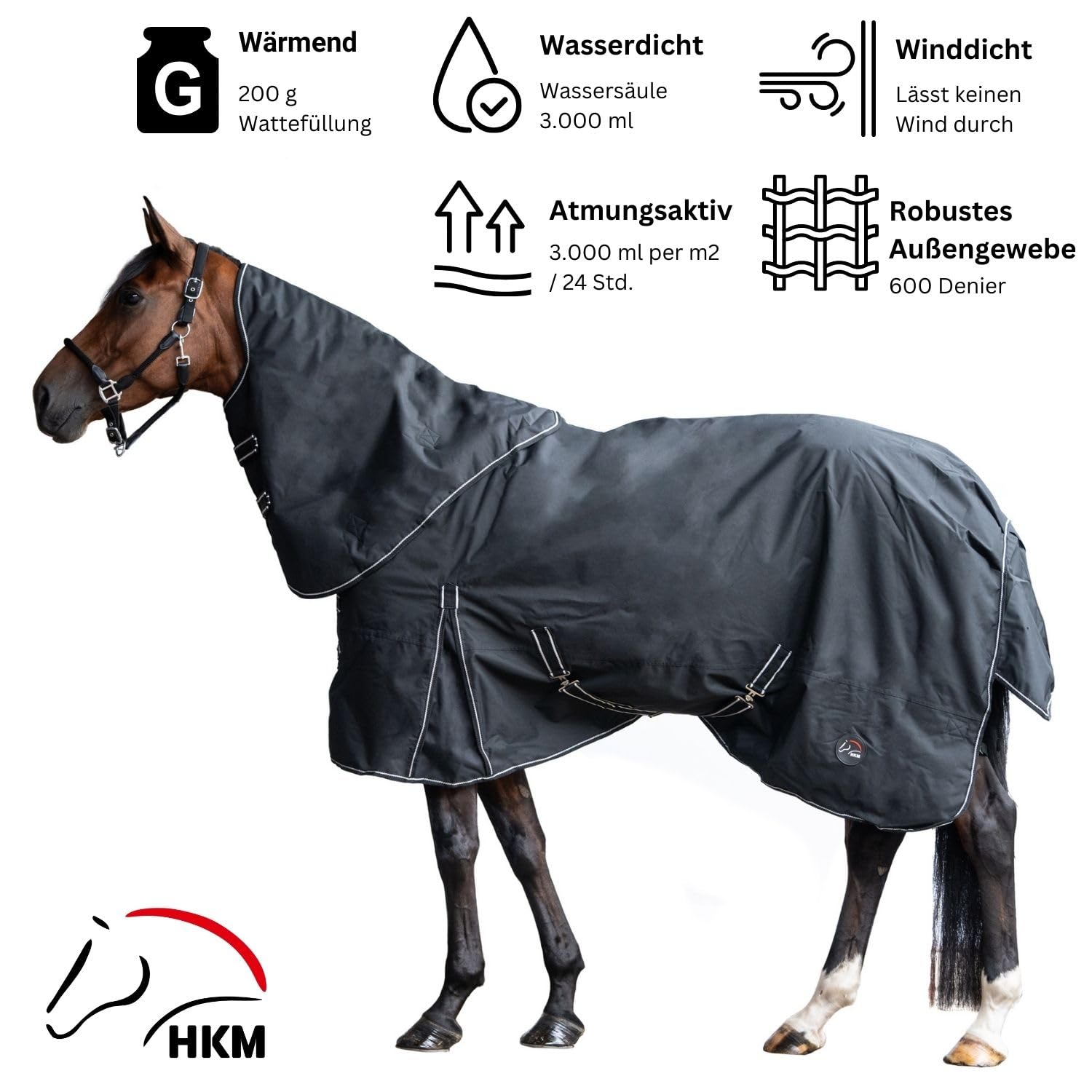 hkm-9100-paddockdecke-135-cm-600d-wasserdicht-atmungsaktiv image 2