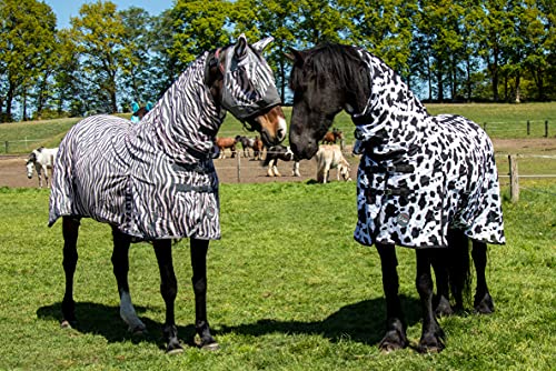 hkm-12449-fliegendecke-mit-halsteil-145-cm-cow-schwarz-wei image 6