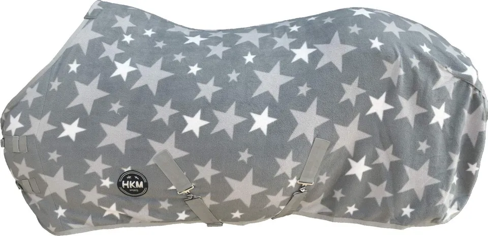 hkm-abschwitzdecke-stars-grau-155-cm image 1