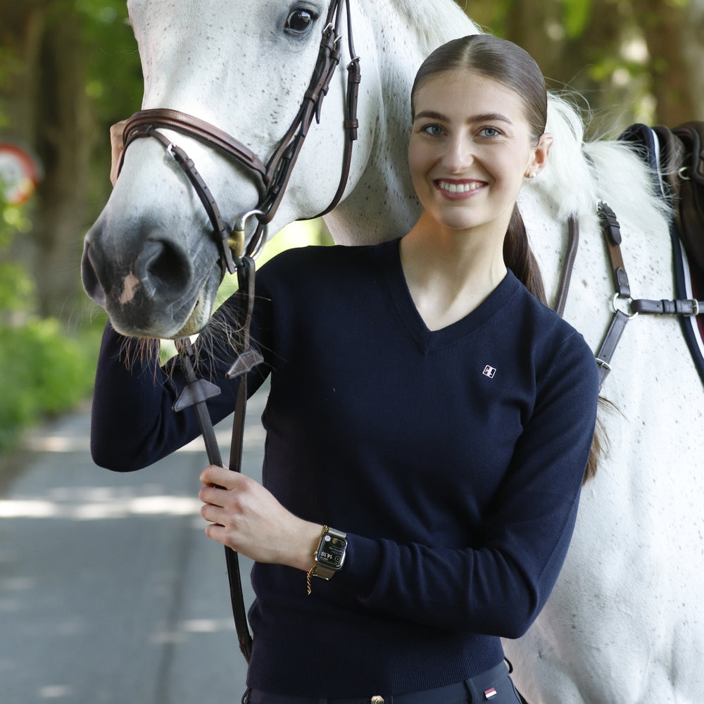kingsland-equestrian-classic-damen-v-ausschnitt-pullover-baumwolle-kaschmir image 2