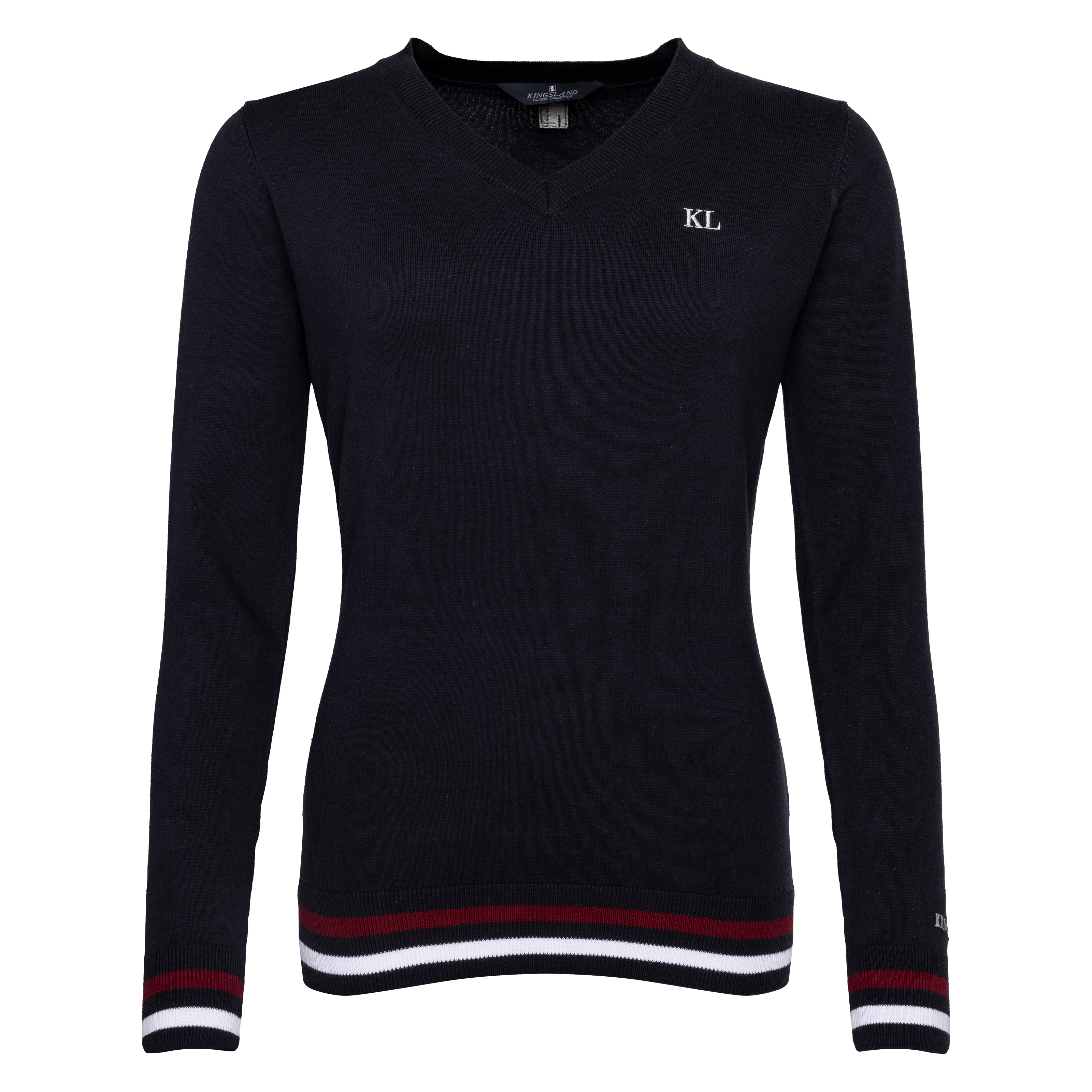 kingsland-equestrian-classic-damen-strickpullover-v-ausschnitt-navy image 1