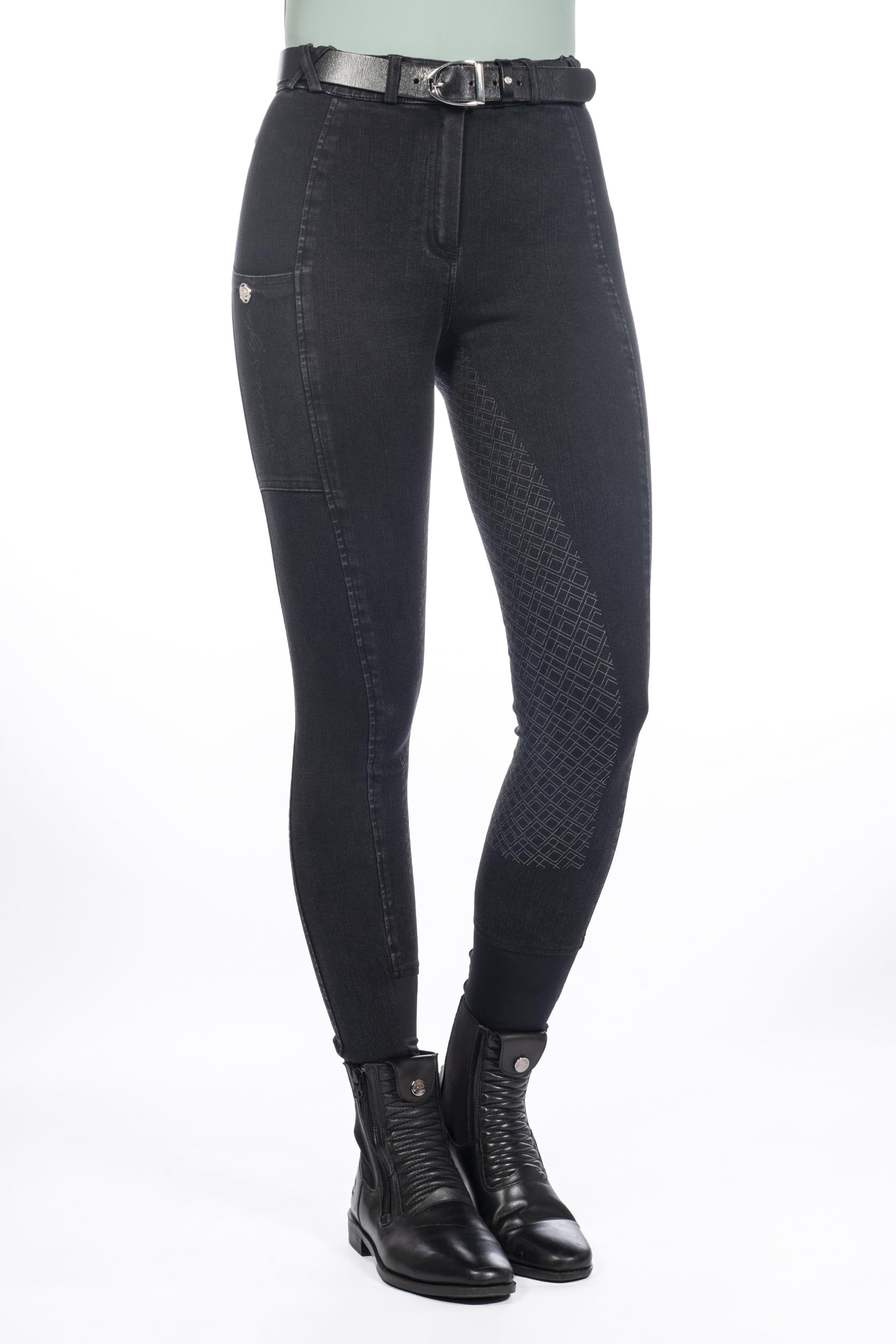 hkm-harbour-island-denim-damen-jeans-reithose-mit-silikon-vollbesatz image 1