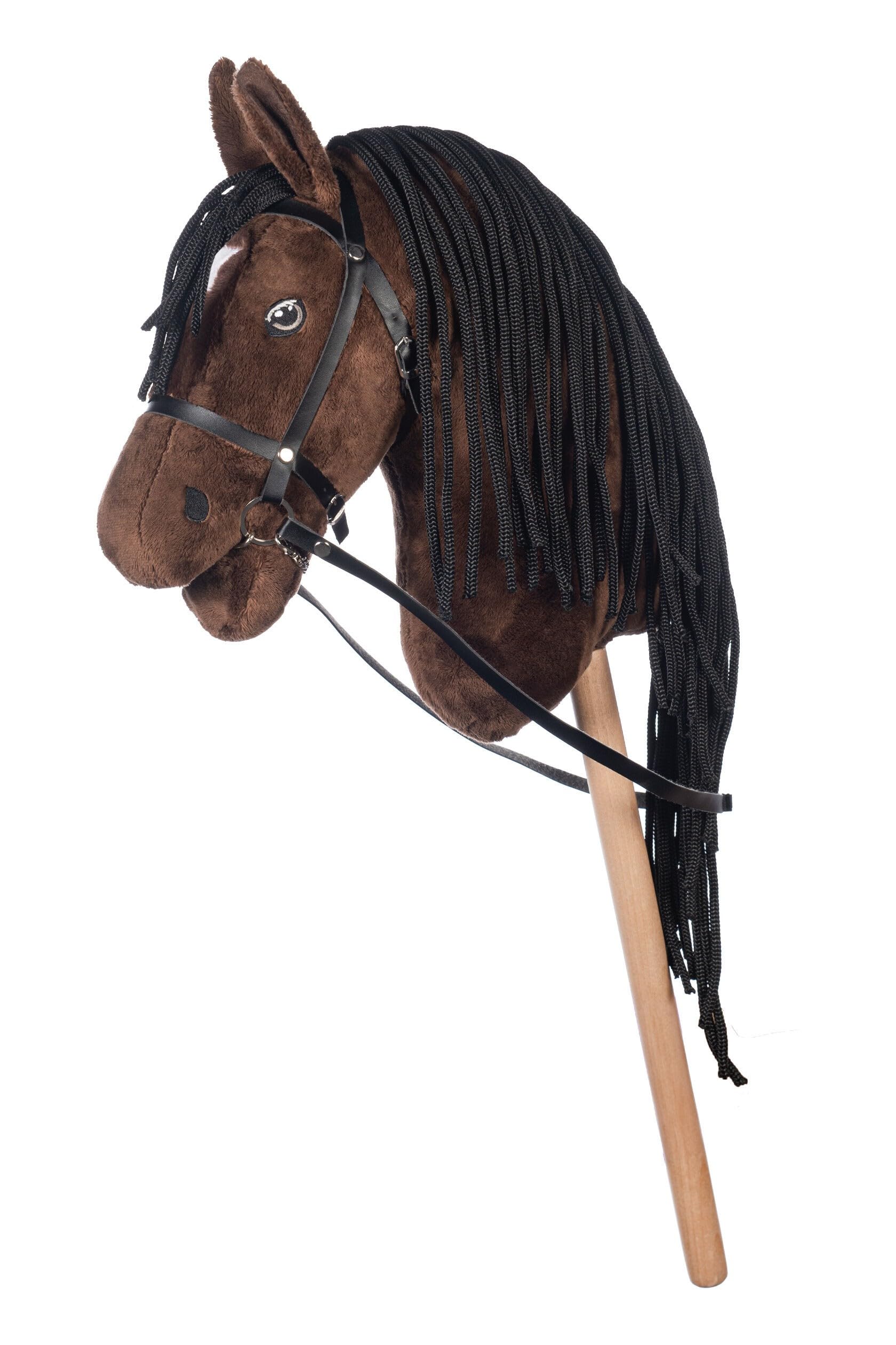 hkm-hobby-horse-sunny-steckenpferd-hellbraun-mit-trense image 3
