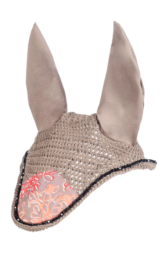 hkm-savona-style-fliegenhaube-taupe-vollblut image 1