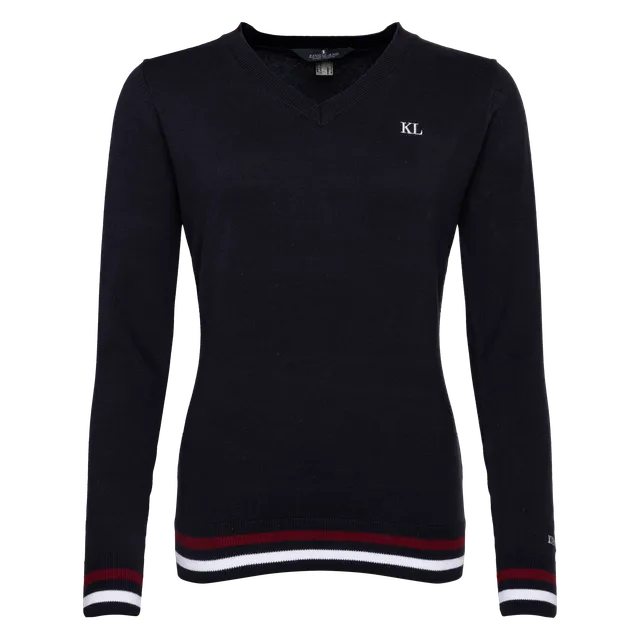 kingsland-equestrian-classic-damen-strickpullover-v-ausschnitt-navy image 1