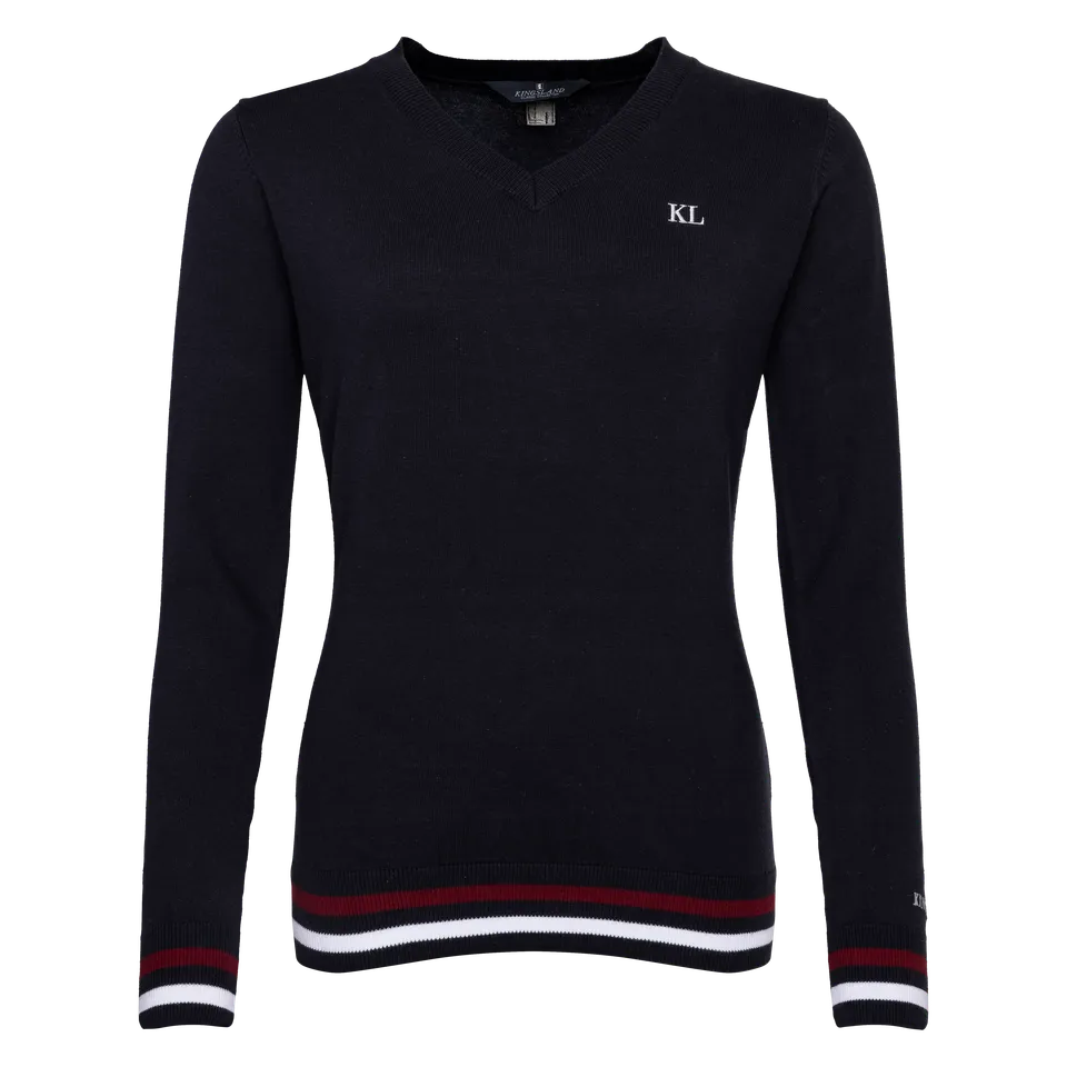 kingsland-equestrian-classic-damen-strickpullover-v-ausschnitt-navy image 1
