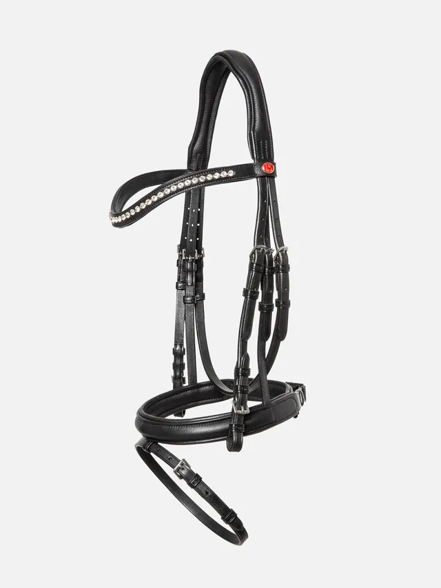 kieffer-ultrasoft-haflinger-trense-mit-kristallstirnband image 1