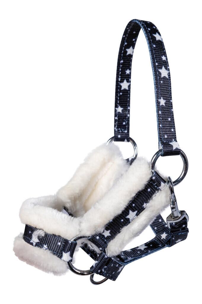 hkm-hobby-horse-halfterset-stars-navy-spielzeughalfter-mit-strick image 3