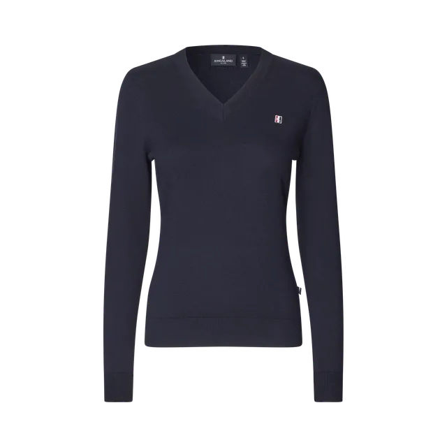 kingsland-equestrian-classic-damen-v-ausschnitt-pullover-baumwolle-kaschmir image 1