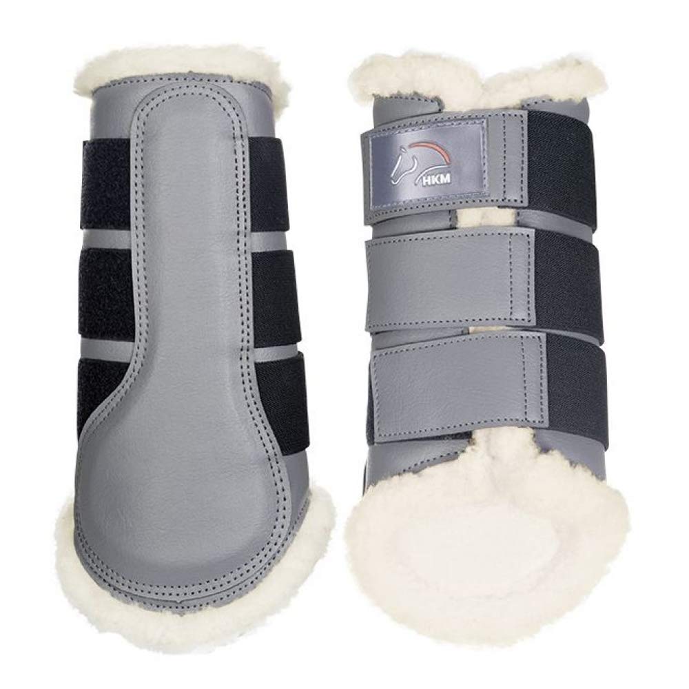 hkm-dressur-hartschalen-gamaschen-mit-teddyfleece image 1
