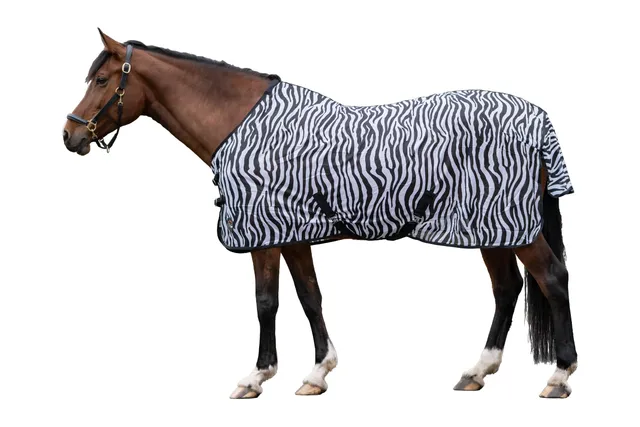 hkm-fliegendecke-zebra-mit-kreuzgurt-145 image 1