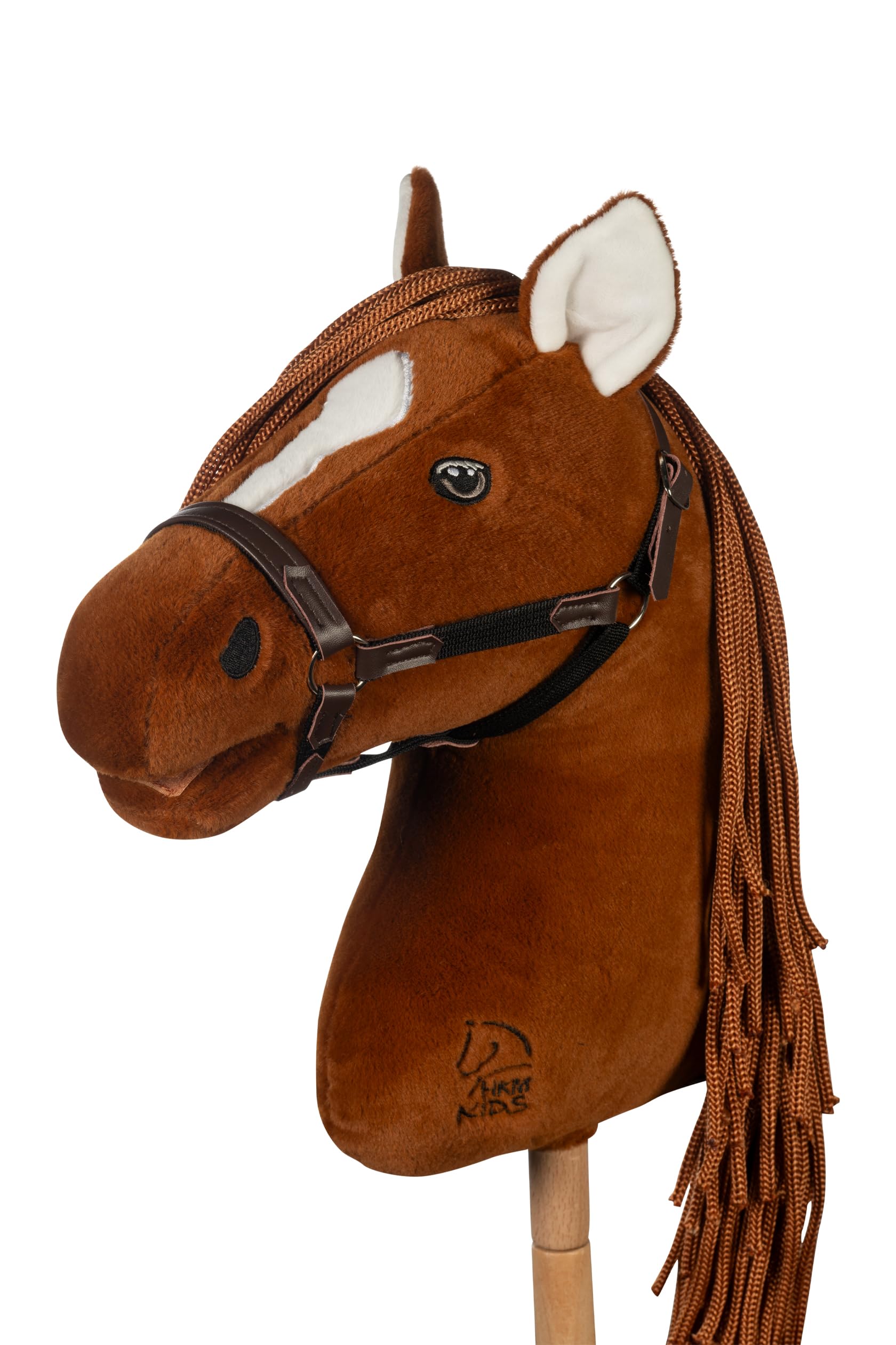 hkm-hobby-horse-premium-dunkelfuchs-mit-halfter-steckenpferd image 3
