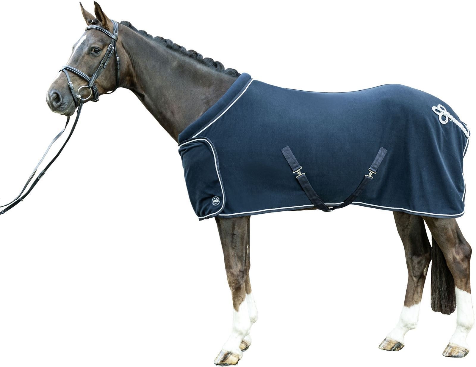 hkm-7224-fleecedecke-mit-kragen-dunkelblau-155-cm image 6