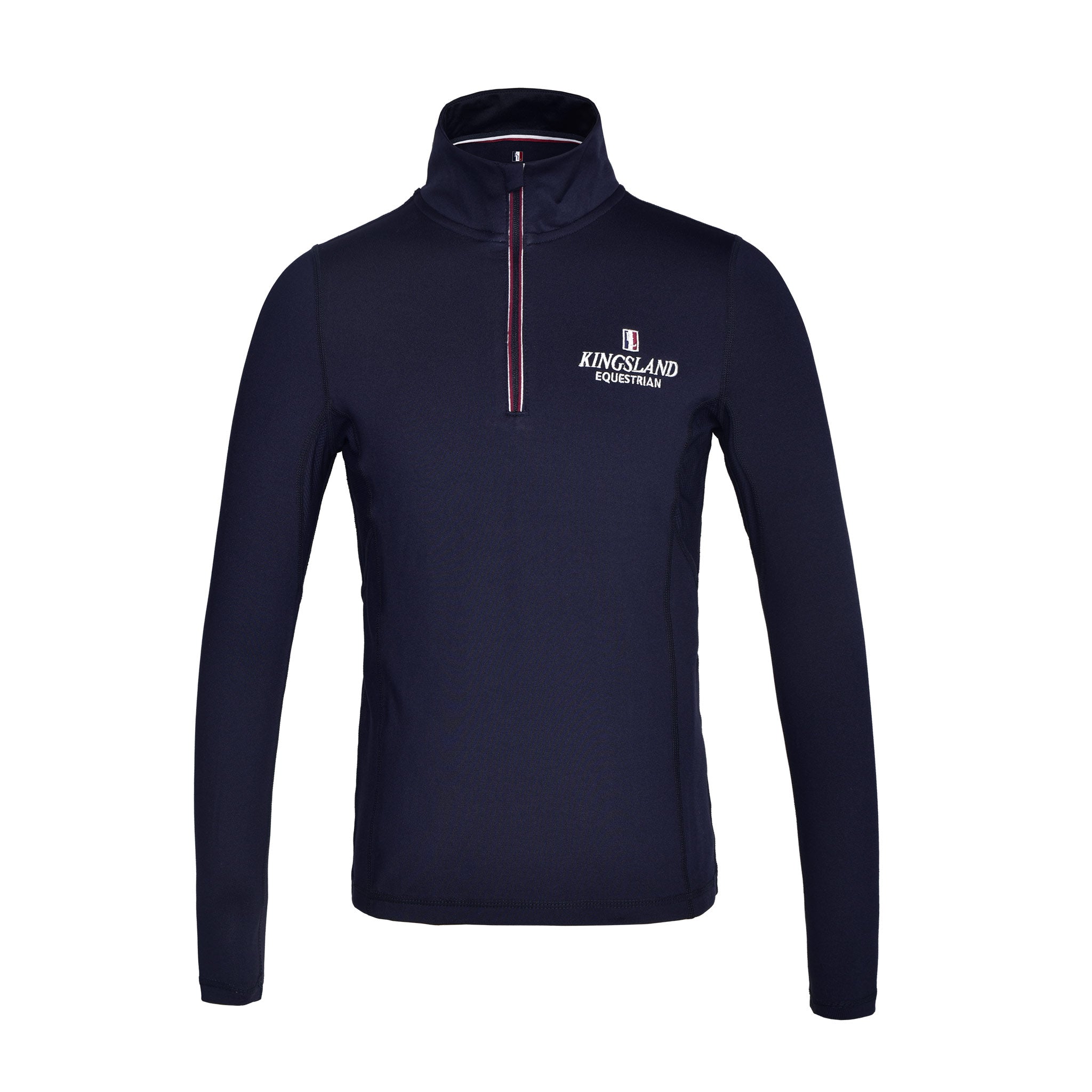 kingsland-equestrian-classic-junior-trainingsshirt-navy-mit-halbrei-verschluss image 1