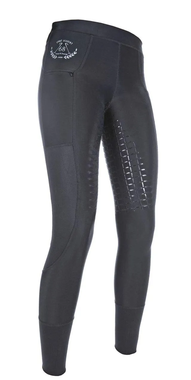 hkm-reitleggings-mesh-silikonvollbesatz-schwarz-40-42 image 1