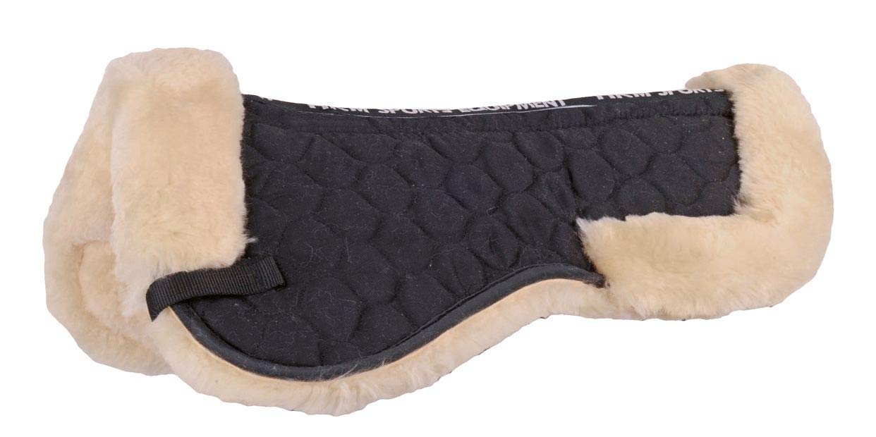 hkm-sattelkissen-aus-echt-lammfell-schwarz-sto-absorbierend image 2