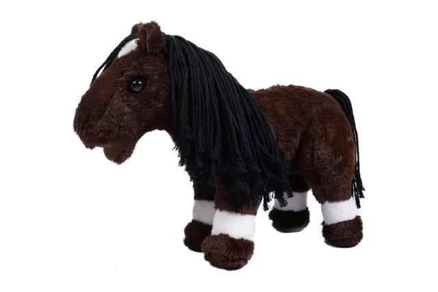 hkm-pony-puppe-dunkelbraun-one-size-pl-schpferd-mit-zubeh-r image 1
