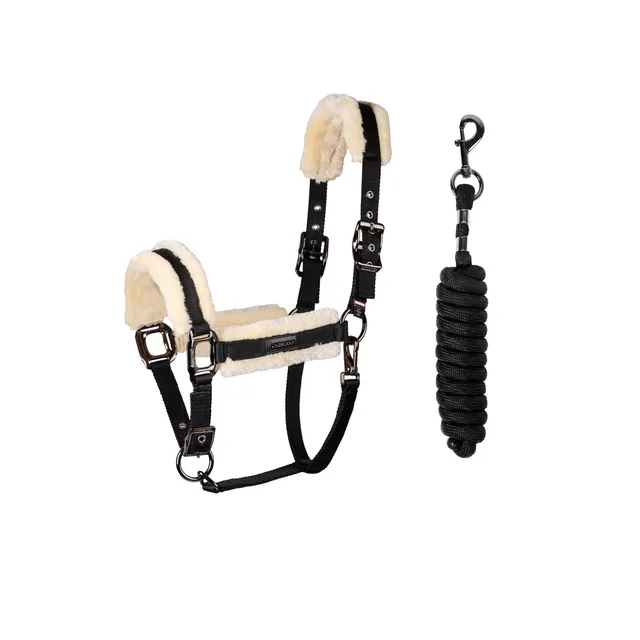 kingsland-equestrian-kllexie-halfter-mit-kunstfell-und-strick image 1