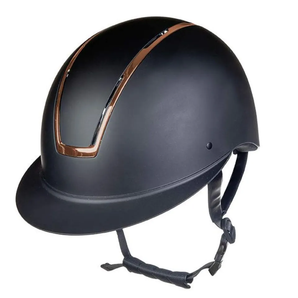 hkm-lady-shield-reithelm-9178-schwarz-rosegold-m-55-57-cm image 1