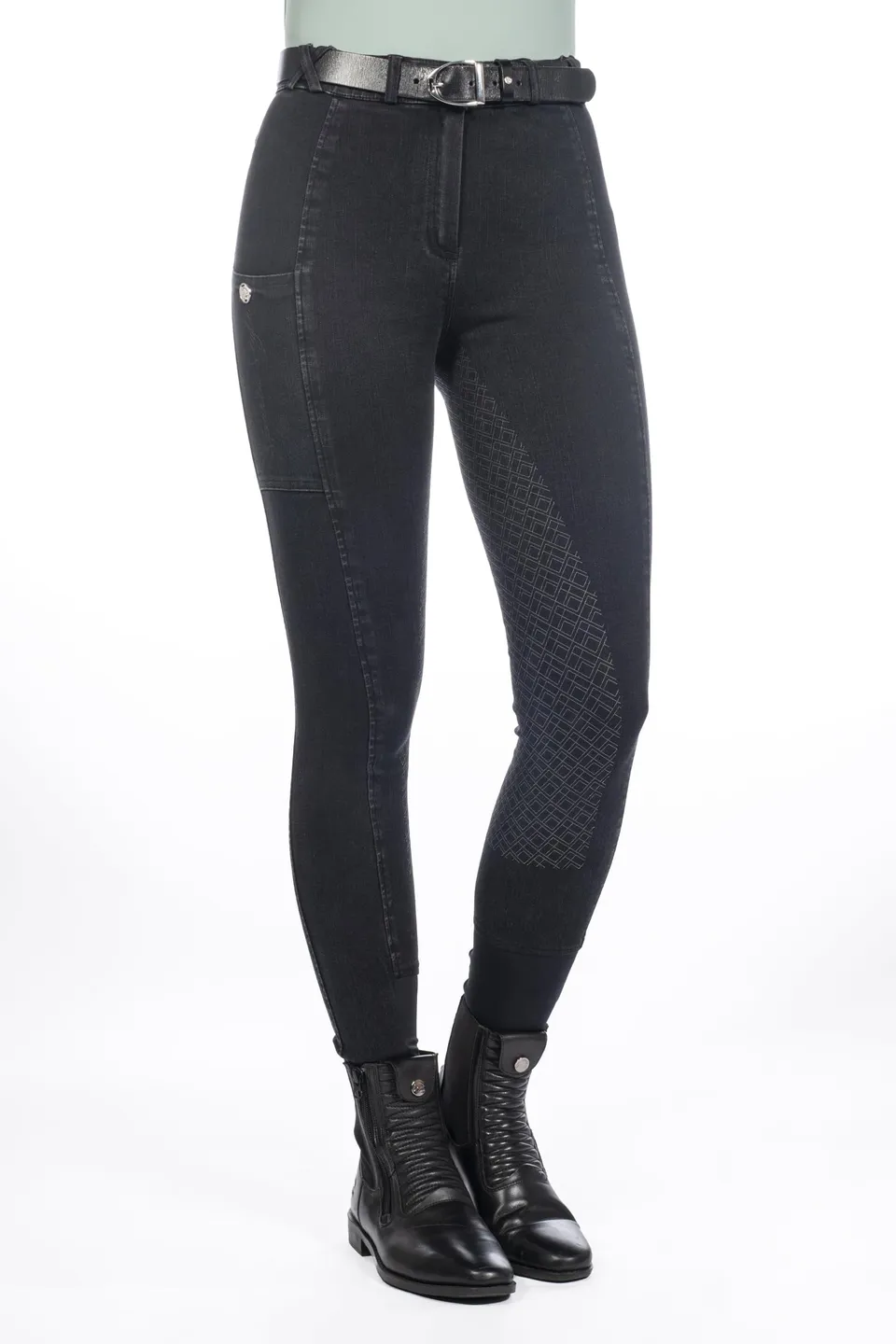 hkm-harbour-island-denim-damen-jeans-reithose-mit-silikon-vollbesatz image 1