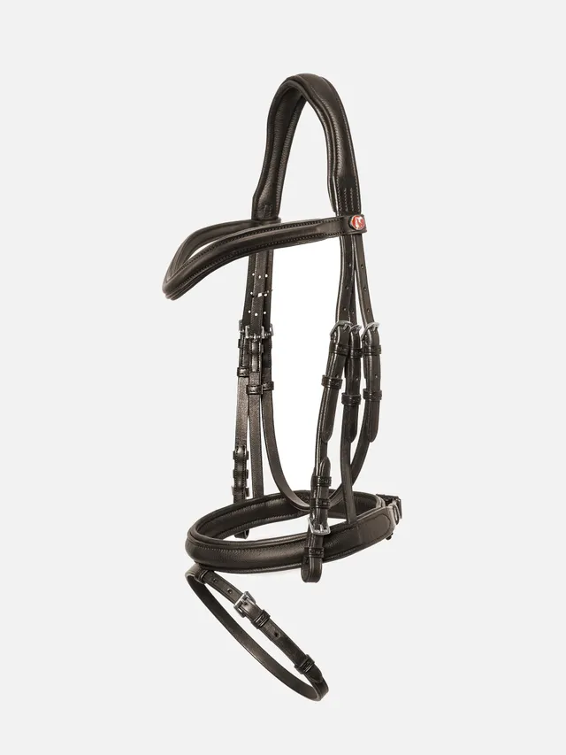 kieffer-ultrasoft-haflinger-trense-mit-bombiertem-stirnband image 1