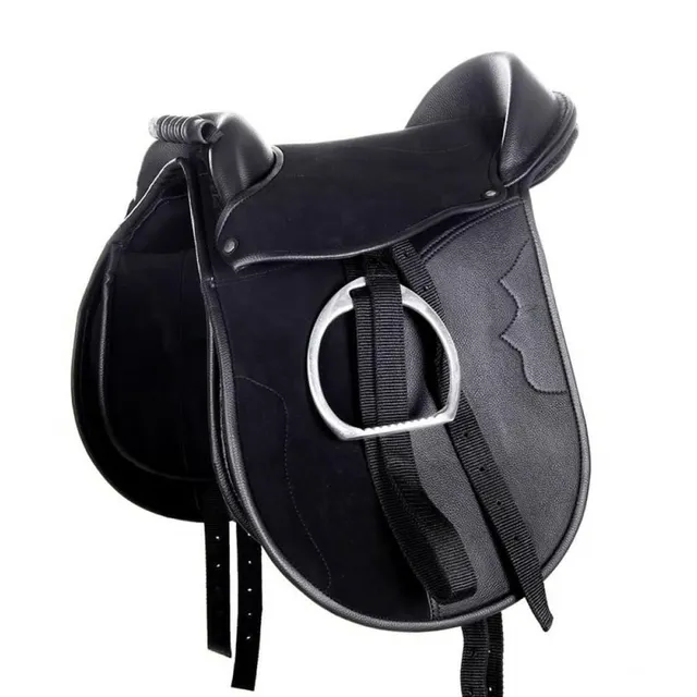 hkm-funny-horses-shettysattel-set-12-schwarz-inkl-gurt-steigb-gel image 1