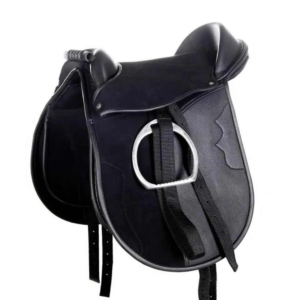 hkm-funny-horses-shettysattel-set-12-schwarz-inkl-gurt-steigb-gel image 1
